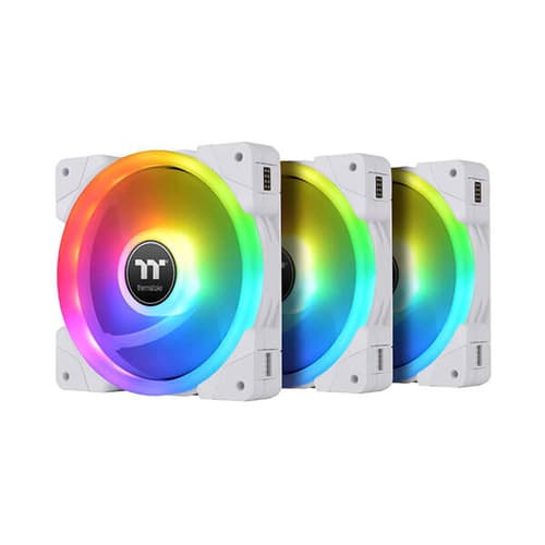 Thermaltake Swafan EX14 White RGB  - 140mm Cabinet Fan with Controller (Triple Pack)
